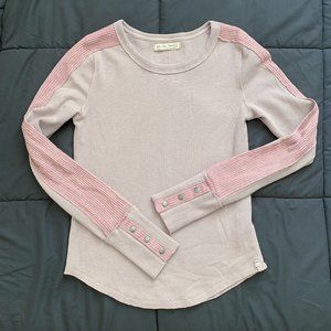 NWOT Free People Tasha Thermal Top